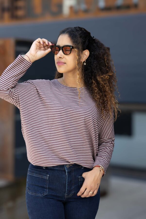 Jane Bat Stripe Slub 3/4 – Bild 2