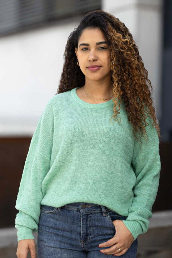 Elin R.Neck Nordic Stripe 20%Acryl 20%Mohair 10%Nylon 10%Alpaca