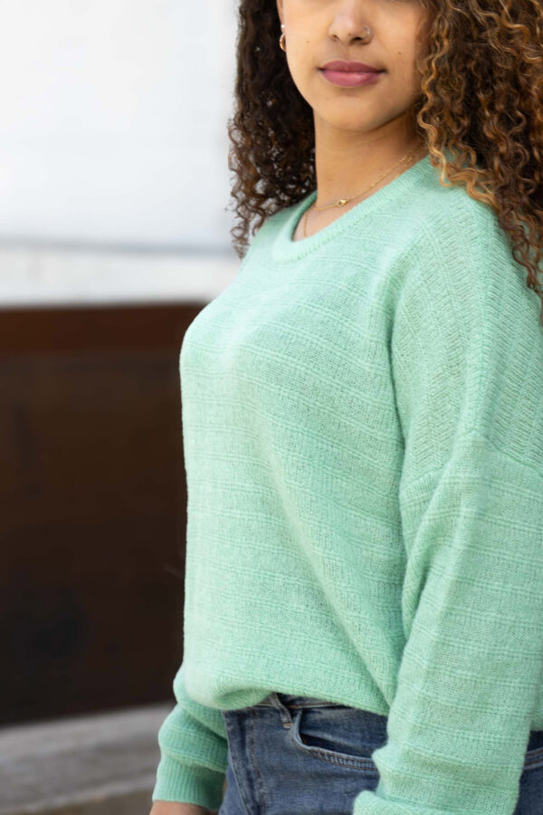 Elin R.Neck Nordic Stripe 20%Acryl 20%Mohair 10%Nylon 10%Alpaca – Bild 2