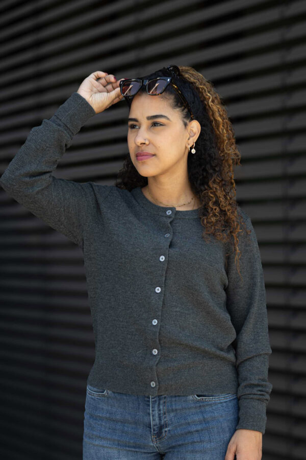 Belle Cardigan Uni (Merino Cashfeel)