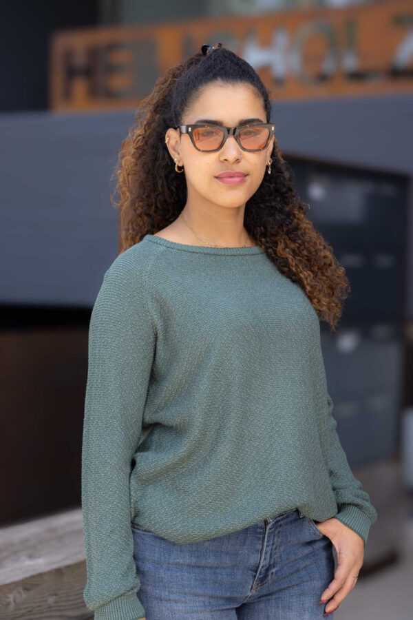 Ilvi Raglan 2-farbiger Strickoptik 60%CV 40%CO