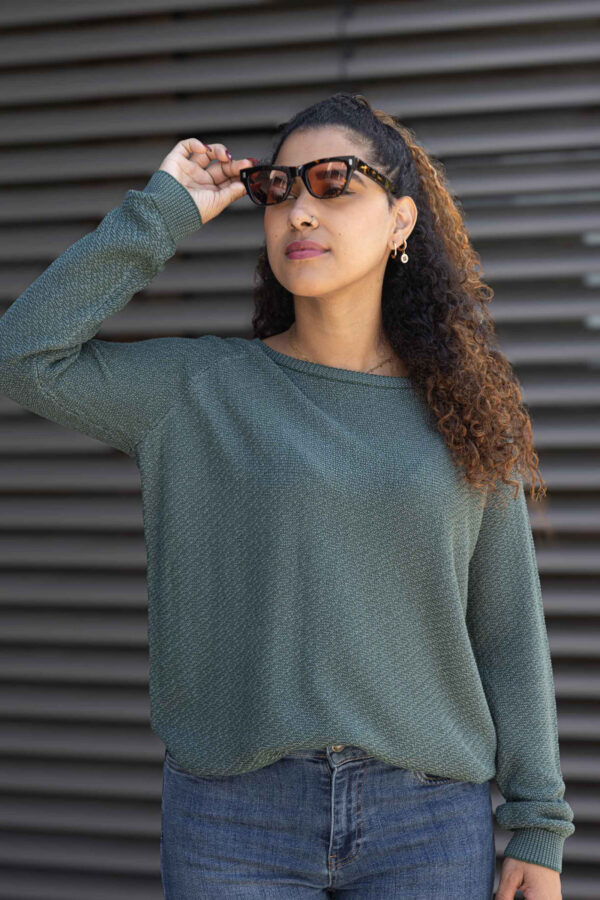 Ilvi Raglan 2-farbiger Strickoptik 60%CV 40%CO – Bild 3